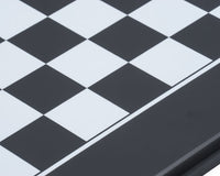 Close-up of Black and White 19.7 Inch Inlaid Chess Board by Italfama.