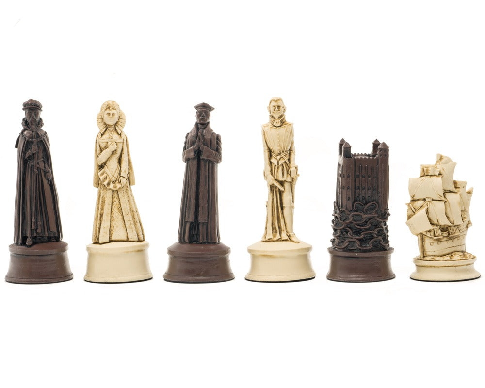 Berkeley Chess elżbietańskie kasztanowe bierki szachowe