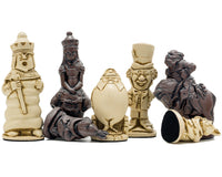 Bierki szachowe Berkeley Chess Alicja w Krainie Czarów Russet