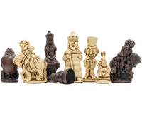 Bierki szachowe Berkeley Chess Alicja w Krainie Czarów Russet