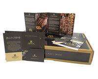 Luksusowy zestaw Backgammon z drewna oliwnego (burl) od Manopoulos z drewnianymi kubkami do backgammona