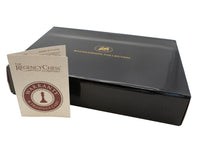 Italfama składany skórzany zestaw backgammon w kolorze czarnym i pomarańczowym