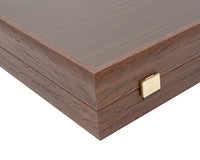 Manopoulos Wenge & Walnut Burl — Zestaw do backgammona