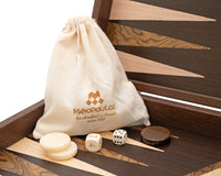 Manopoulos Wenge & Walnut Burl — Zestaw do backgammona