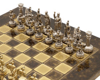 Zestaw szachowy Manopoulos Greek Roman Army Metal z drewnianym pudełkiem - MAŁY