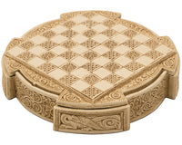 Isle of Lewis — kompaktowy celtycki zestaw szachowy 22,9 cm w kolorze kości słoniowej