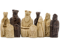 Isle of Lewis — kompaktowy celtycki zestaw szachowy 22,9 cm w kolorze kości słoniowej