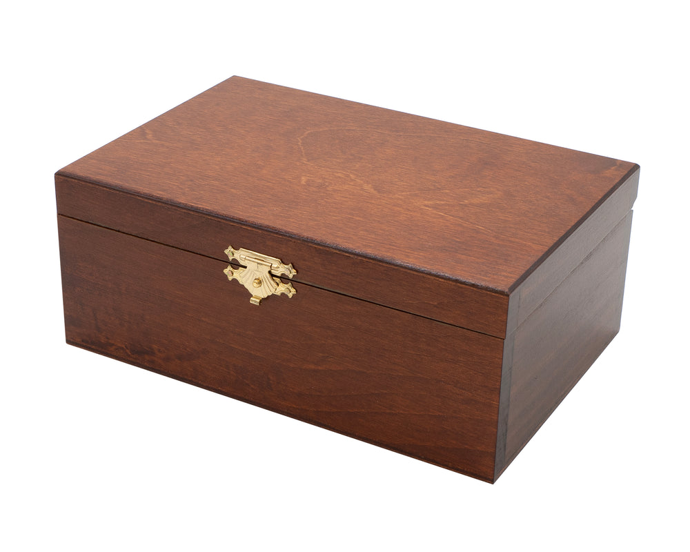 Etui na figury szachowe z drewna brzozowego nr 5, ciemne