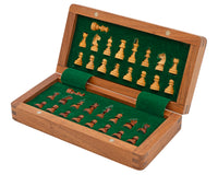 Zestaw szachowy Deluxe Hardwood składany podróżny 19 cm - magnetyczny