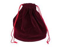 Czerwona torba na figury szachowe ze sznurkiem ściągającym