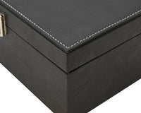 Etui na figury szachowe ze skóry ekologicznej w kolorze czarnym