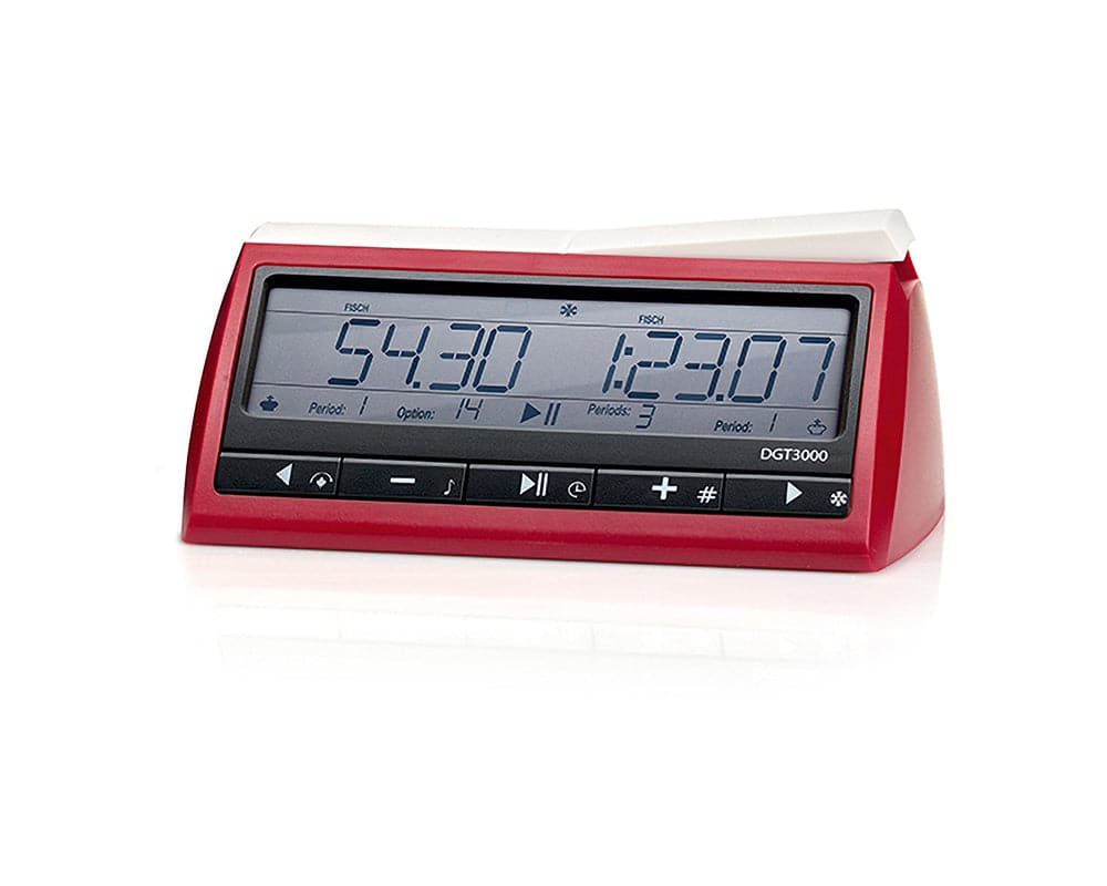 DGT 3000 Game Timer - Latest DGT Chess Clock Red and Black Digital Display