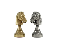 Finnesburg Series — Bierki szachowe z mosiądzu i niklu — 7,6 cm
