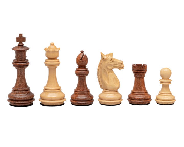 The Trapani Golden Rosewood and Boxwood Italian Staunton Chess Men Set