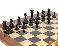 Leuchar — reprodukcja hebanu i postarzany bukszpan — Luksusowe Bierki szachowe — 8,3 cm