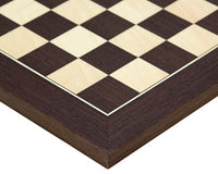 Close-up of Wenge Deluxe Chess Set board showing polished hardwood finish and clean grained boxwood.
