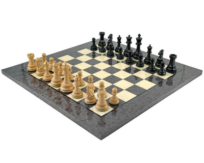 Zestaw szachowy Cheltenham Ebony i Grey Briarwood