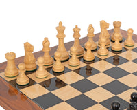 Zestaw szachowy Supreme Ebony z etui z drewna korzeniowego