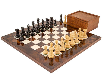 Zestaw szachowy Highclere Ebony and Walnut Luxury