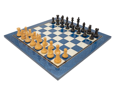 Zestaw szachowy Oxford Series Czarno-niebieski Erable