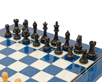 Zestaw szachowy Oxford Series Czarno-niebieski Erable