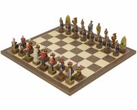 Tematyczny, ręcznie malowany zestaw szachowy „The British Vs Zulus” od Italfama