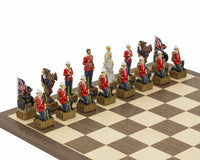 Tematyczny, ręcznie malowany zestaw szachowy „The British Vs Zulus” od Italfama
