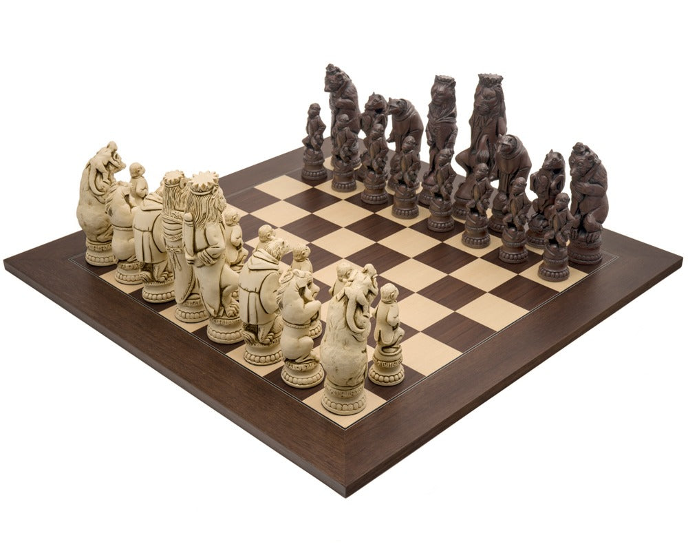 Berkeley Chess Reynard the Fox Russet i Palisander — wielki zestaw szachowy