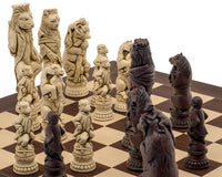 Berkeley Chess Reynard the Fox Russet i Palisander — wielki zestaw szachowy