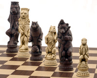 Berkeley Chess Reynard the Fox Russet i Palisander — wielki zestaw szachowy
