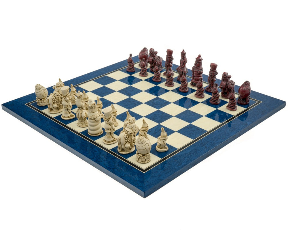 Berkeley Chess Zestaw szachowy „Alicja w Krainie Czarów” Cardinal Blue