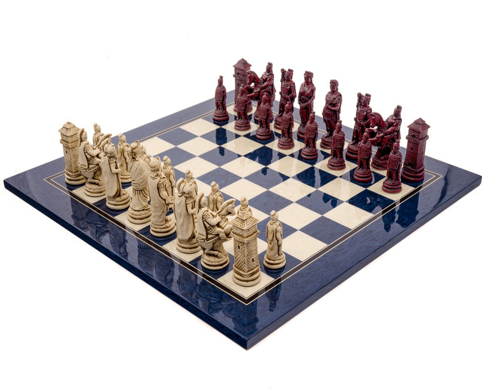 Zestaw szachowy Berkeley Chess Roman Blue Cardinal