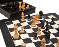 Zestaw szachowy Down Head Knight Black Deluxe z etui na bierki szachowe