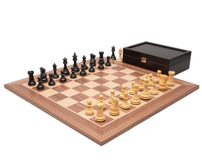 Zestaw szachów tradycyjnych Highclere Ebony and Walnut