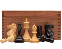 Zestaw szachowy Staunton Competition Black i Wenge z etui na bierki szachowe