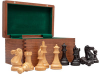 Zestaw szachowy Staunton Competition Black i Wenge z etui na bierki szachowe